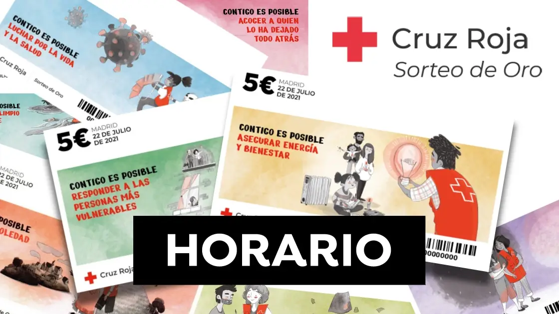 Horario y dónde ver el Sorteo de Lotería de Cruz Roja de 2021 Horario y dónde ver el Sorteo de Lotería de Cruz Roja de 2021