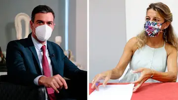 El presidente Pedro Sánchez y la ministra de Trabajo, Yolanda Díaz El presidente Pedro Sánchez y la ministra de Trabajo, Yolanda Díaz