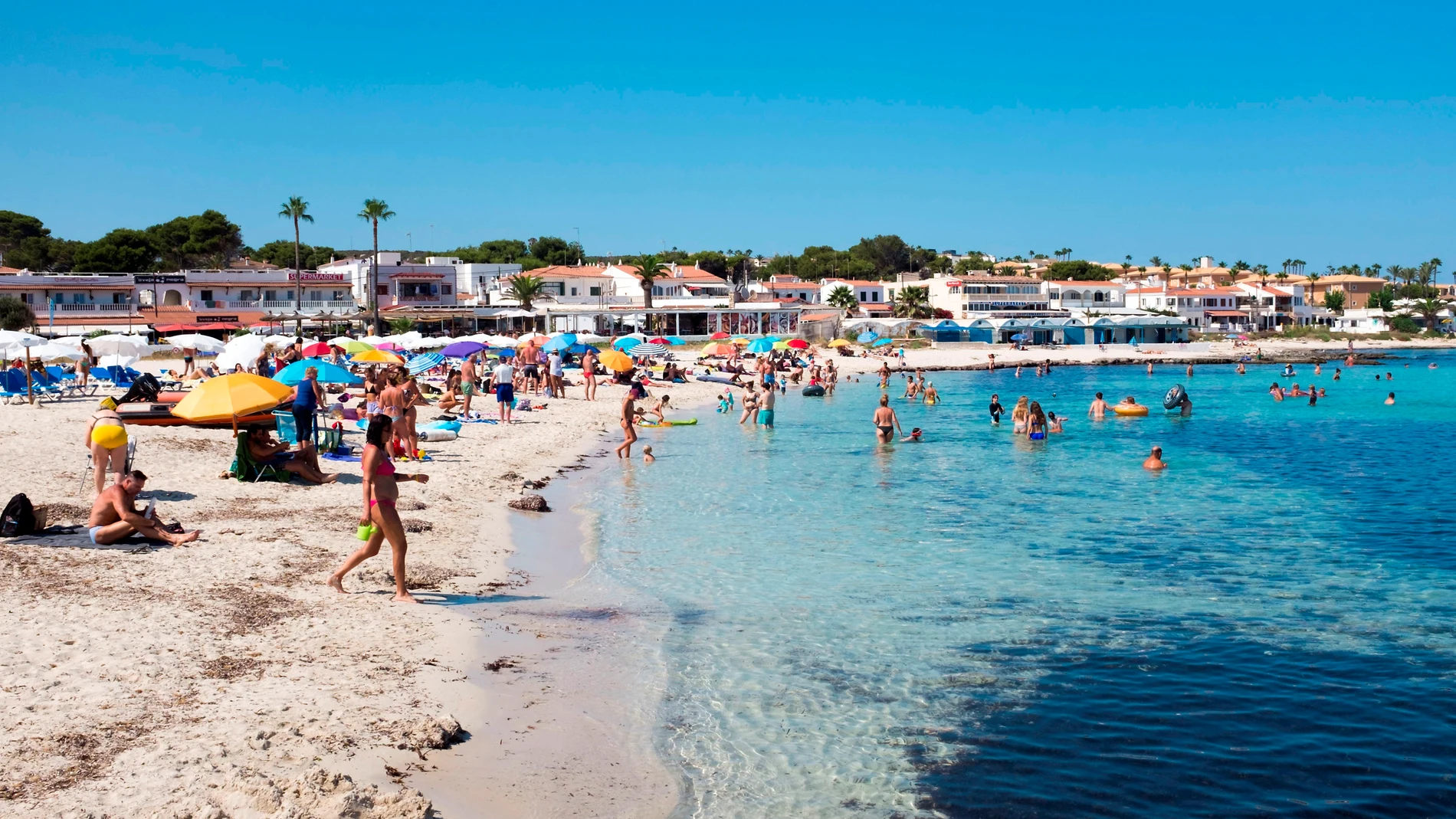 Playa de Punta Prima, en Menorca