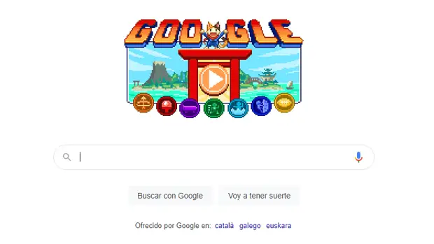 Lucky, el gato del doodle de Google, que te convierte en un atleta para celebrar la inauguraci&oacute;n de los Juegos Ol&iacute;mpicos de Tokio 2020