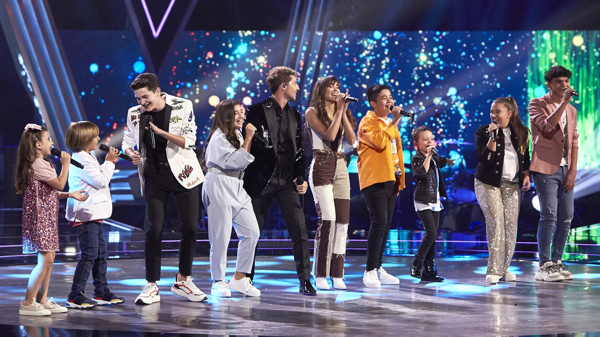 David Bisbal, Aitana y los finalistas de ‘La Voz Kids’, un comienzo único e inolvidable de la Final cantando ‘Si tú la quieres’ 'La Voz Kids'