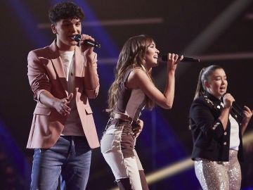 Aitana canta ‘Más de lo que aposté’ con Manuel Ayra y Rocío Avilés en la Final de ‘La Voz Kids’
