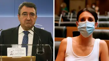 Aitor Esteban, portavoz de PNV y la ministra de Igualdad, Irene Montero Aitor Esteban, portavoz de PNV y la ministra de Igualdad, Irene Montero