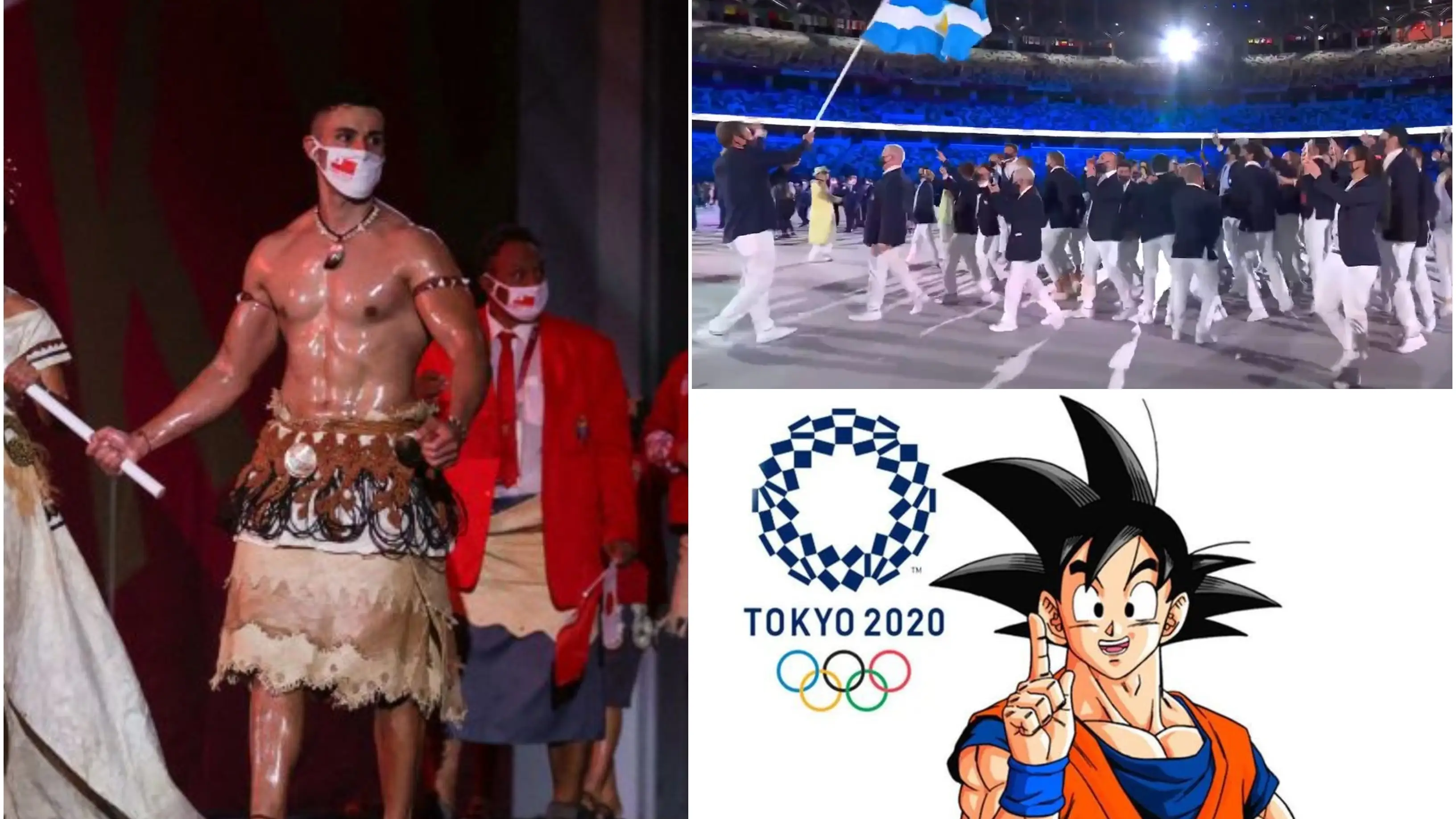 El abanderado de Tonga, Argentina y la ausencia de 'Goku' protagonizan los memes de la inauguraci&oacute;n de Tokio 2020