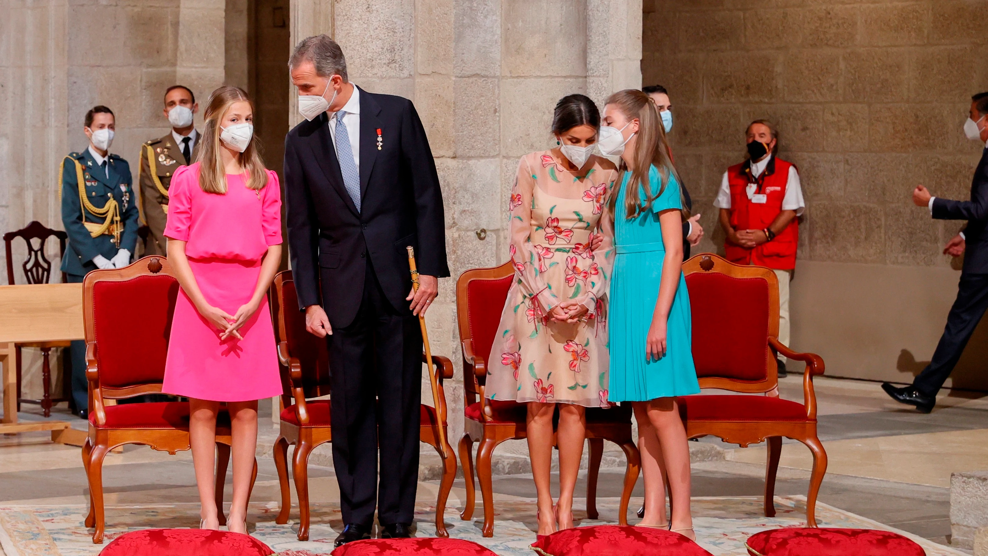 El rey Felipe VI junto a su familia
