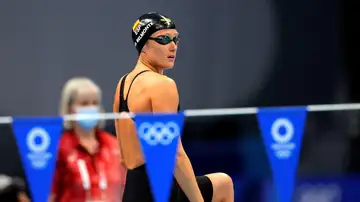 Mireia Belmonte, a las puertas del podio en la final de los 400 estilos. Mireia Belmonte, a las puertas del podio en la final de los 400 estilos.