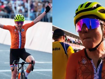 Una ciclista holandesa celebra la victoria sin darse cuenta de que había entrado segunda