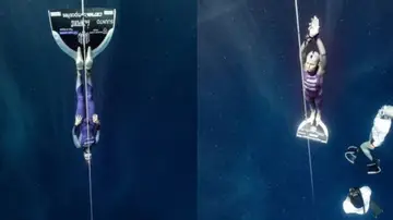 Alenka Artnik establece un nuevo récord del mundo en apena en peso constante al bajar hasta los 120 metros Alenka Artnik establece un nuevo récord del mundo en apena en peso constante al bajar hasta los 120 metros