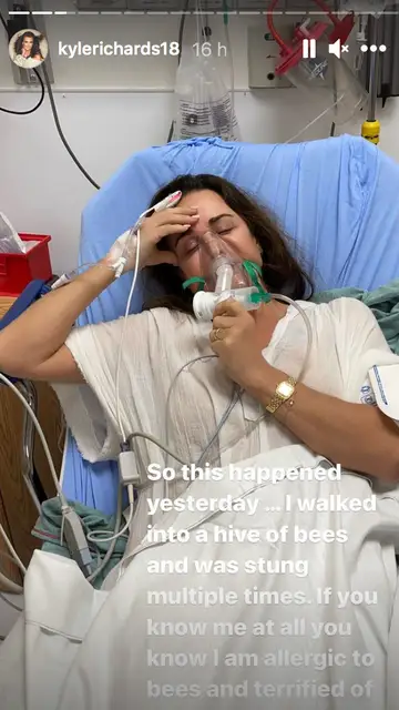 Kyle Richards ha sido hospitalizada por una grave reacción alérgica Kyle Richards ha sido hospitalizada por una grave reacción alérgica