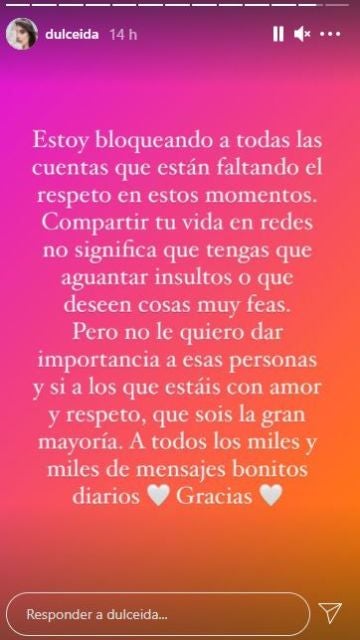 El mensaje de Dulceida