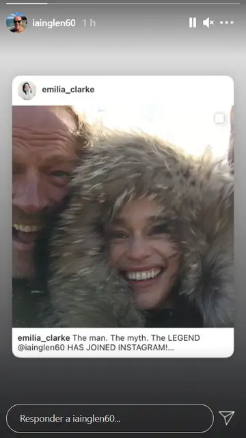 Iain Glen comparte el mensaje de Emilia Clarke Iain Glen comparte el mensaje de Emilia Clarke