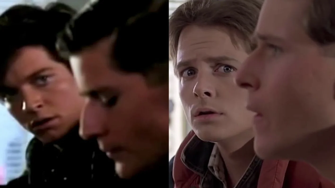 Eric Stoltz y Michael J. Fox en 'Regreso al futuro' Eric Stoltz y Michael J. Fox en 'Regreso al futuro'