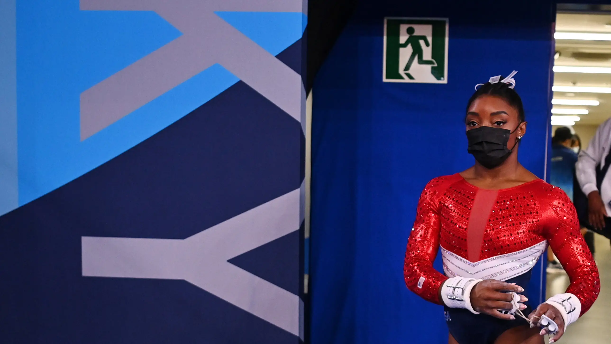 Las palabras de Simone Biles a sus compa&ntilde;eras antes de retirarse de la final por equipos de los JJOO de Tokio 2020