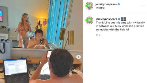 El marido de Jamie Lynn Spears ha sido pillado mientras cotilleaba la cuenta de Instagram de Britney Spears
