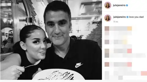 Julia Janeiro sube una foto con su padre Julia Janeiro sube una foto con su padre