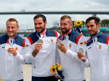 El equipo español de K4 500 liderado por Saul Craviotto consigue la plata El equipo español de K4 500 liderado por Saul Craviotto consigue la plata