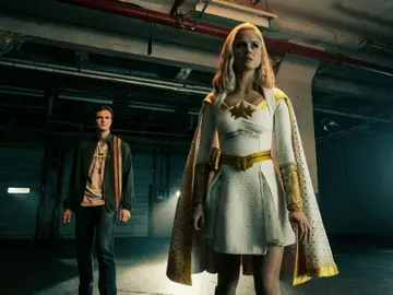 Luz Estelar, Erin Moriarty, con Hughie, Jack Quaid Luz Estelar, Erin Moriarty, con Hughie, Jack Quaid