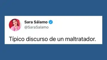 Tuit de Sara Sálamo a Enrique Ponce
