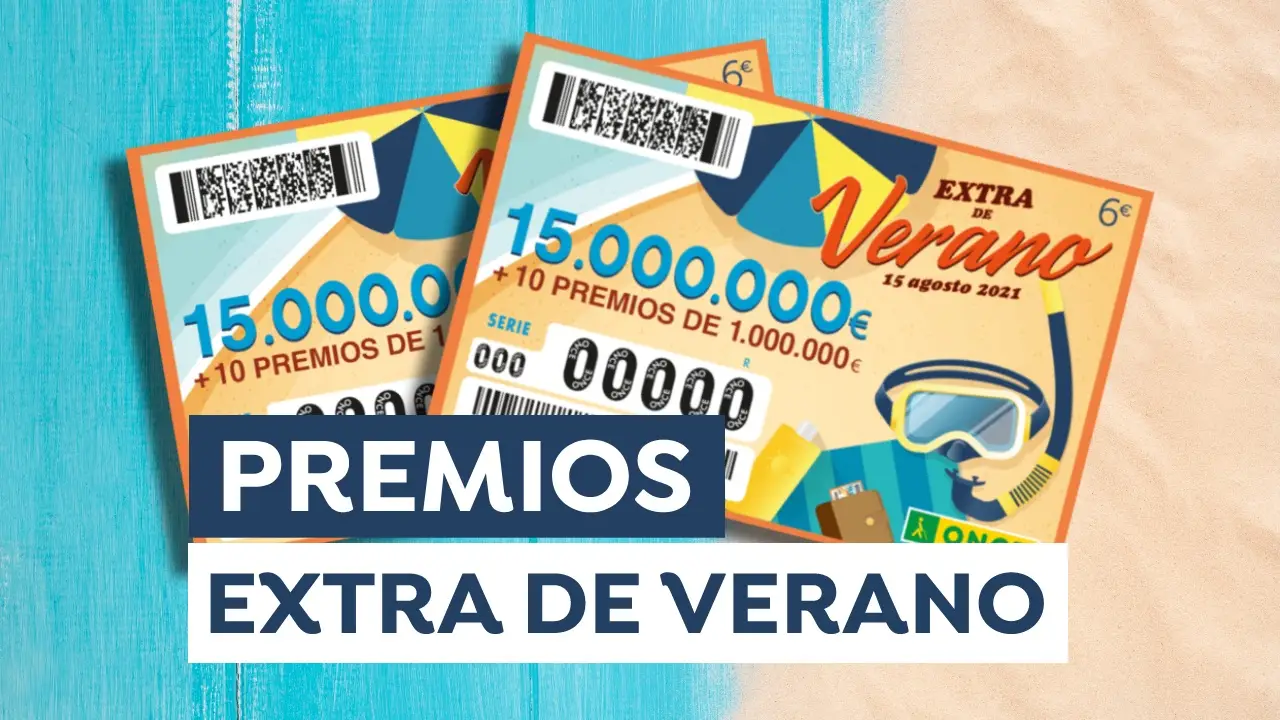 Premios del Extra de Verano de la ONCE 2021: Sorteo del 15 de agosto