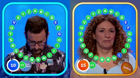 ¡Igualdad máxima en ‘El Rosco’! Sofía y Marco Antonio dudan: ¿arriesgar o pacto? ¡Igualdad máxima en ‘El Rosco’! Sofía y Marco Antonio dudan: ¿arriesgar o pacto?