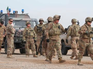 Vista de soldados estadounidenses en labores de seguridad en Afganistán.