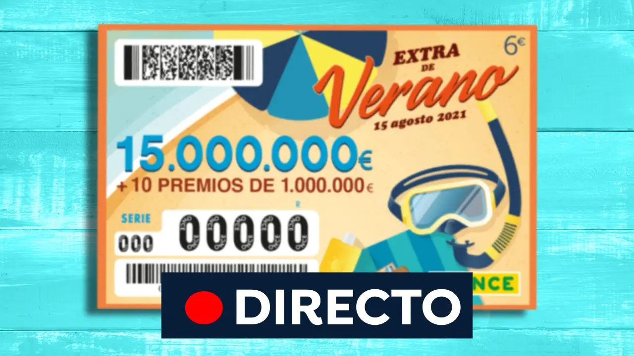 Resultado sorteo Extra de Verano ONCE, en directo: Comprobar número hoy 15 de agosto Resultado sorteo Extra de Verano ONCE, en directo: Comprobar número hoy 15 de agosto