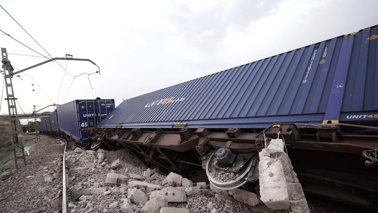 Descarrila un tren de mercancías en Córdoba