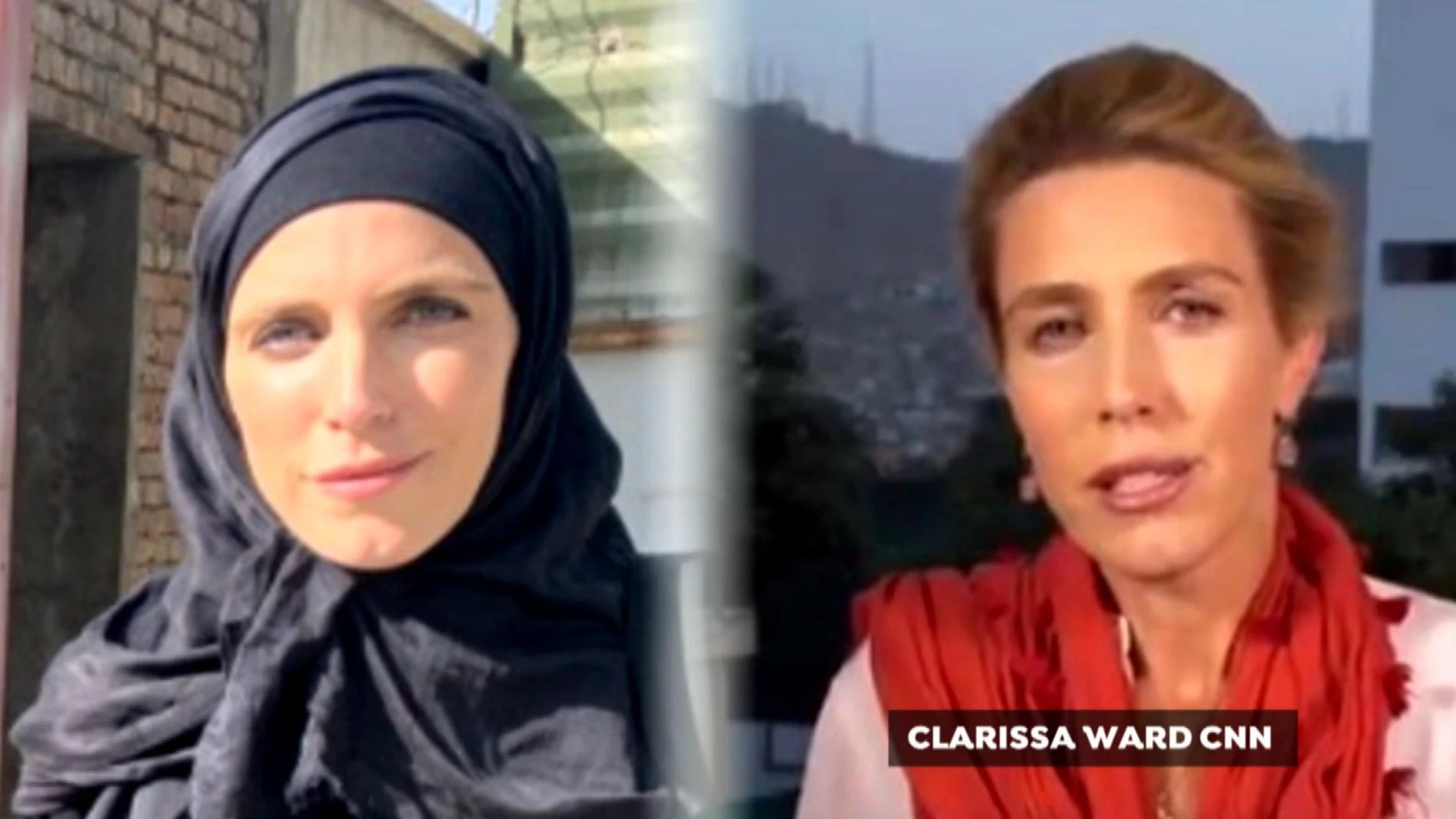 El antes y el después de Clarissa Ward, la reportera estadounidense que cubre el conflicto de Afganistán