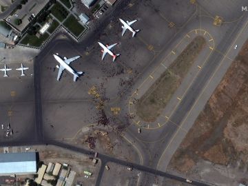 Imagen aérea del aeropuerto de Kabul