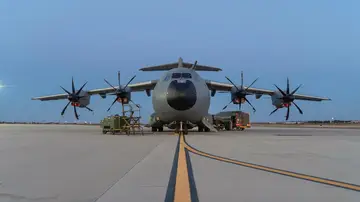 El primer avión A400M de las Fuerzas Armadas que voló de España a Dubai El primer avión A400M de las Fuerzas Armadas que voló de España a Dubai