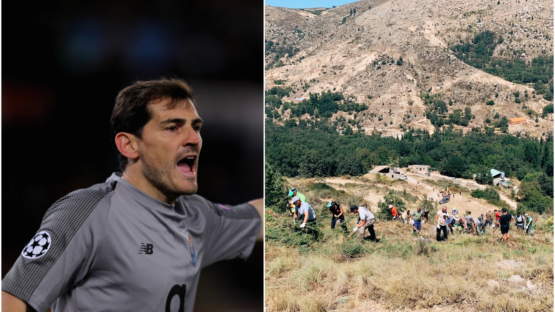 Iker Casillas se vuelca en las labores de extinción del incendio de Ávila