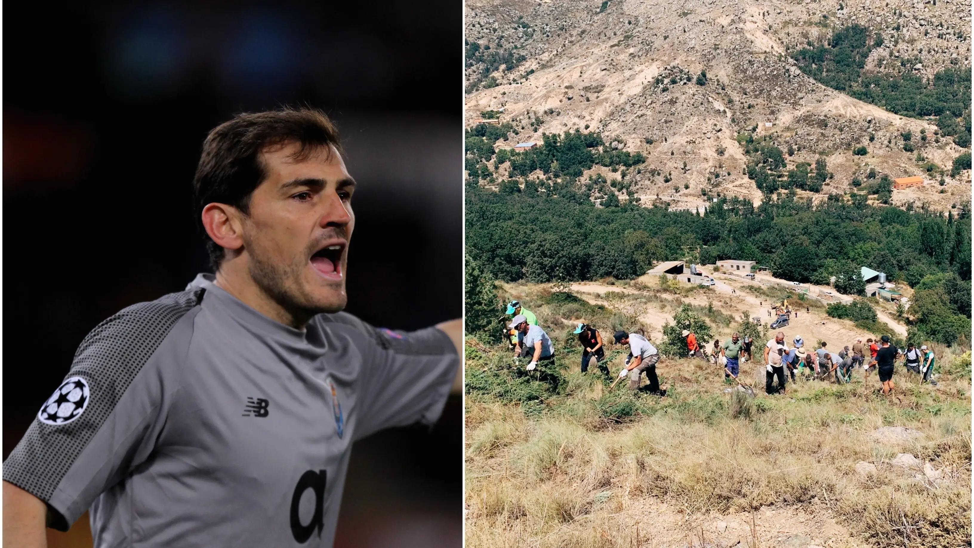 Iker Casillas se vuelca en las labores de extinci&oacute;n del incendio de &Aacute;vila