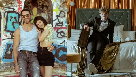 Miguel Ángel Silvestre junto a Úrsula Corberó y Patrick Criado Miguel Ángel Silvestre junto a Úrsula Corberó y Patrick Criado