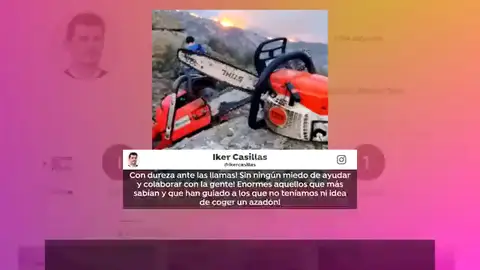 Iker Casillas colabora como voluntario para extinguir los incendios de Navalacruz: "Sin miedo a ayudar" Iker Casillas colabora como voluntario para extinguir los incendios de Navalacruz: "Sin miedo a ayudar"