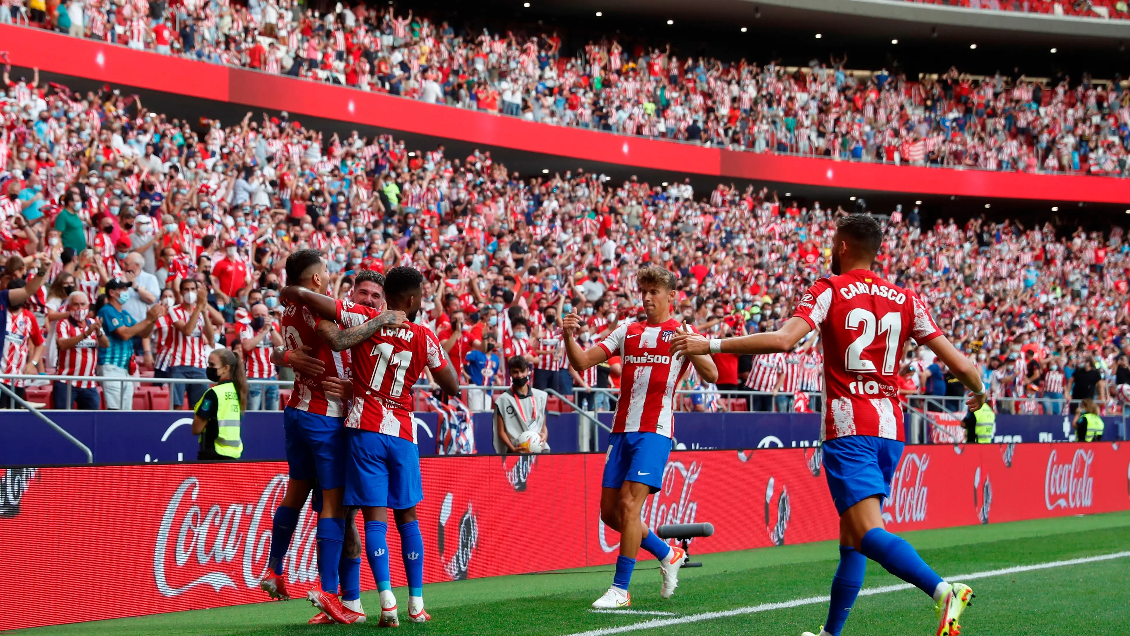 El Atl&eacute;tico de Madrid vence por la m&iacute;nima al Elche en la vuelta al Wanda Metropolitano