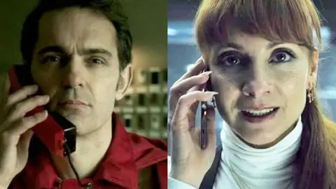 Pedro Alonso y Najwa Nimri en 'La casa de papel' Pedro Alonso y Najwa Nimri en 'La casa de papel'