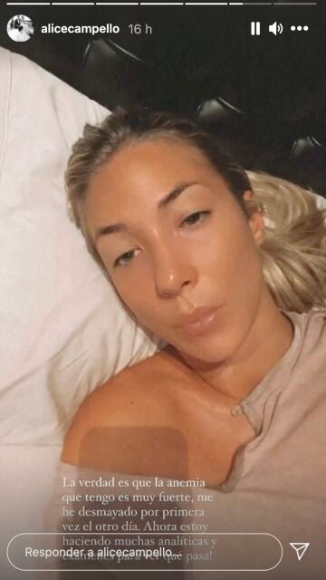 Alice Campello revela el problema de salud que sufre 