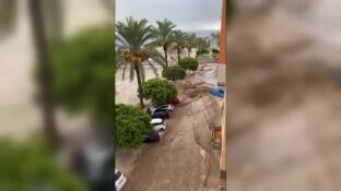 La DANA colapsa calles y carreteras del municipio murciano de &Aacute;guilas
