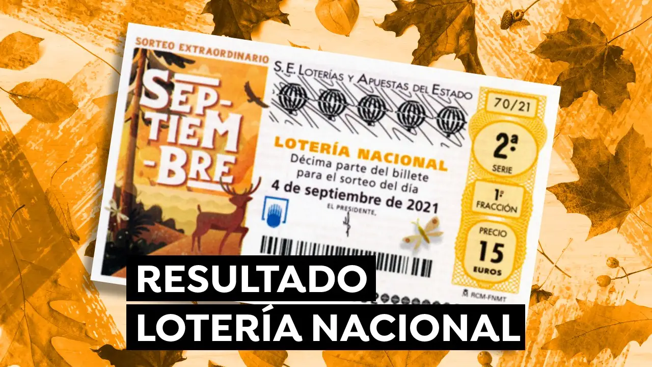 Resultado del Sorteo Extraordinario de Lotería Nacional hoy sábado 4 de septiembre Resultado del Sorteo Extraordinario de Lotería Nacional hoy sábado 4 de septiembre
