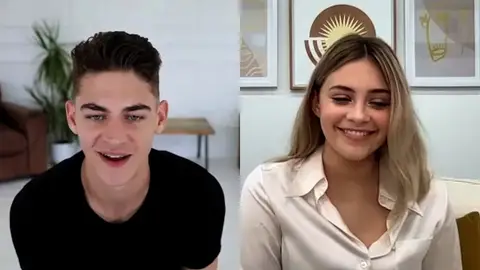 Hero Fiennes-Tiffin y Josephine Langford Hero Fiennes-Tiffin y Josephine Langford