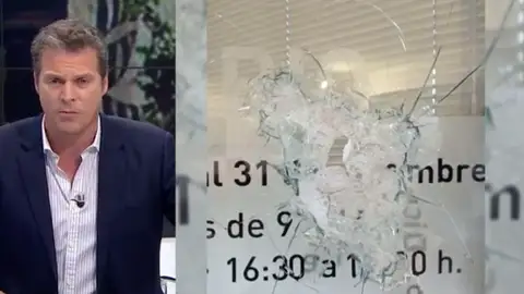 Atacada la oficina antiokupas de Collado Villalba Atacada la oficina antiokupas de Collado Villalba