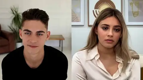 Hero Fiennes-Tiffin y Josephine Langford Hero Fiennes-Tiffin y Josephine Langford