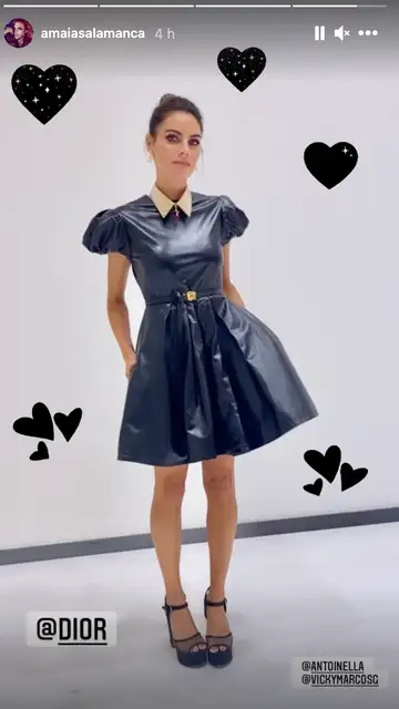 Amaia Salamanca se anota un acierto con un minivestido de cuero Amaia Salamanca se anota un acierto con un minivestido de cuero