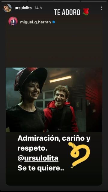 El mensaje de Miguel Herrán a Úrsula Corberó