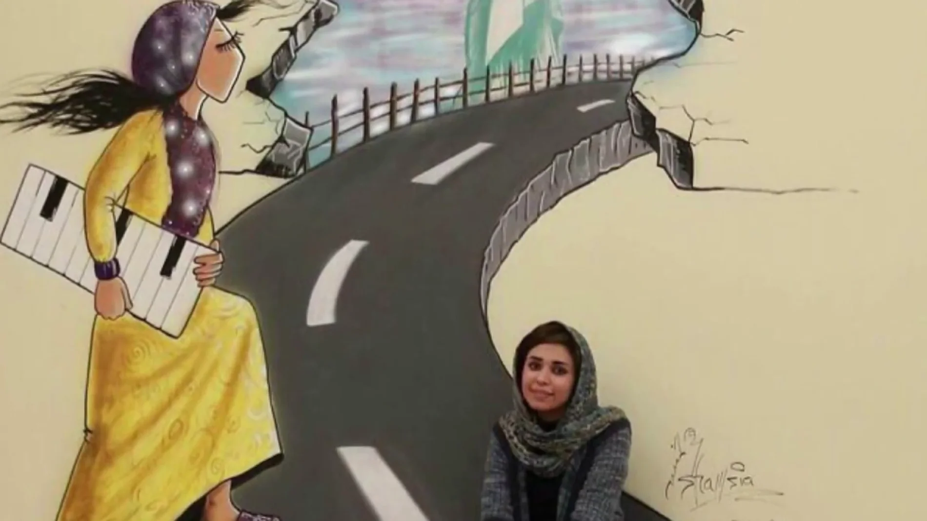 Shamia Hassani da voz a las mujeres afganas a través del grafitti