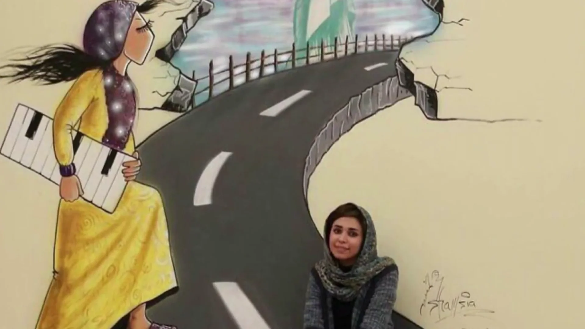 Shamia Hassani da voz a las mujeres afganas a trav&eacute;s del grafitti