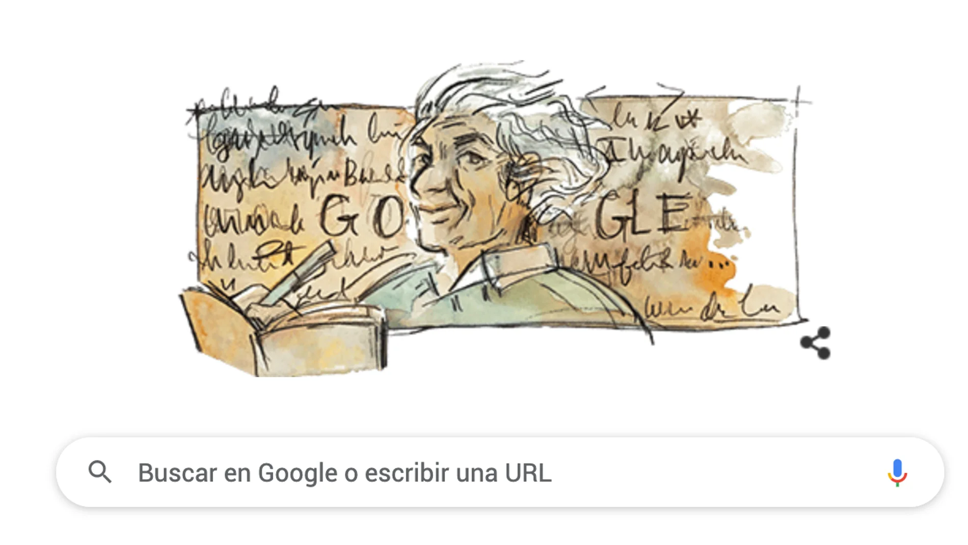 Google homenajea con un doodle al poeta Nicanor Parra