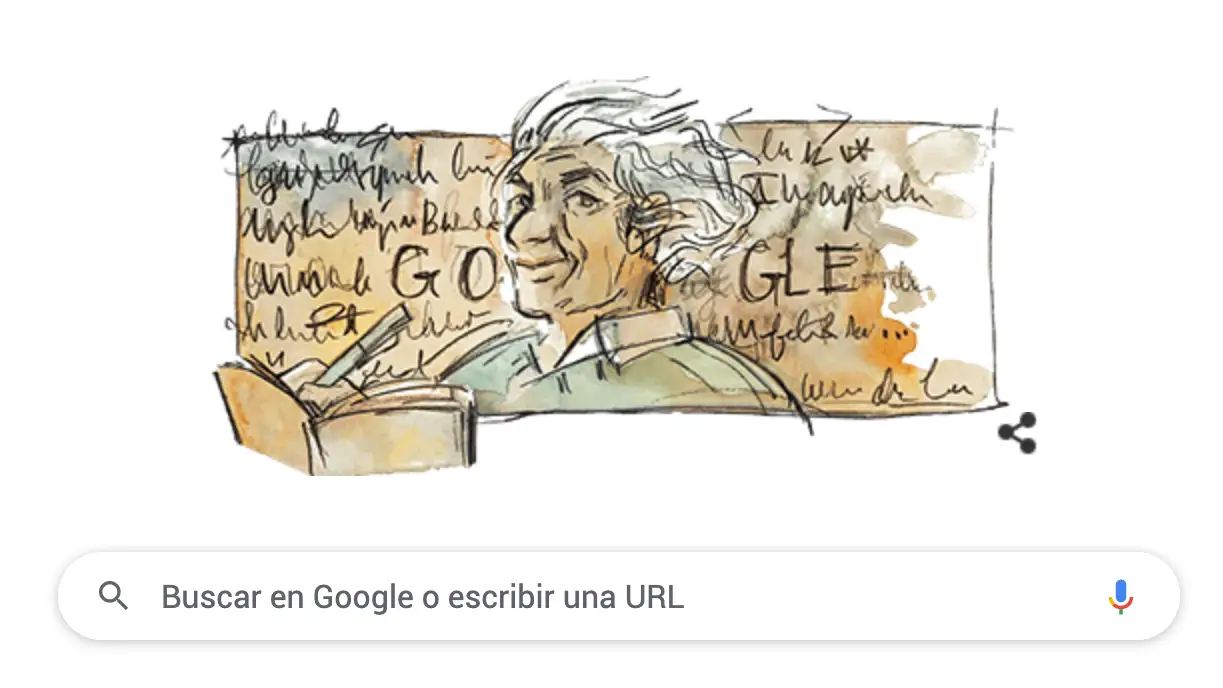 Google homenajea con un doodle al poeta Nicanor Parra Google homenajea con un doodle al poeta Nicanor Parra