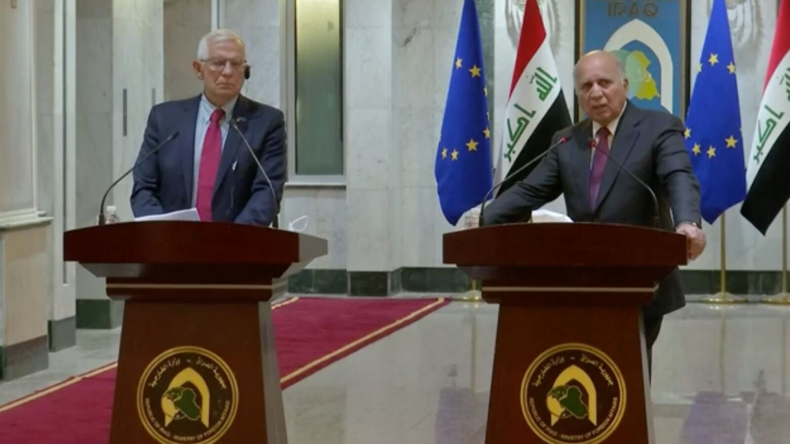 Josep Borrell agradece en su visita a Irak el esfuerzo de Bagdad por controlar los flujos migratorios 