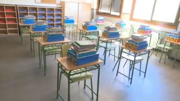 Clase con medidas de coronavirus